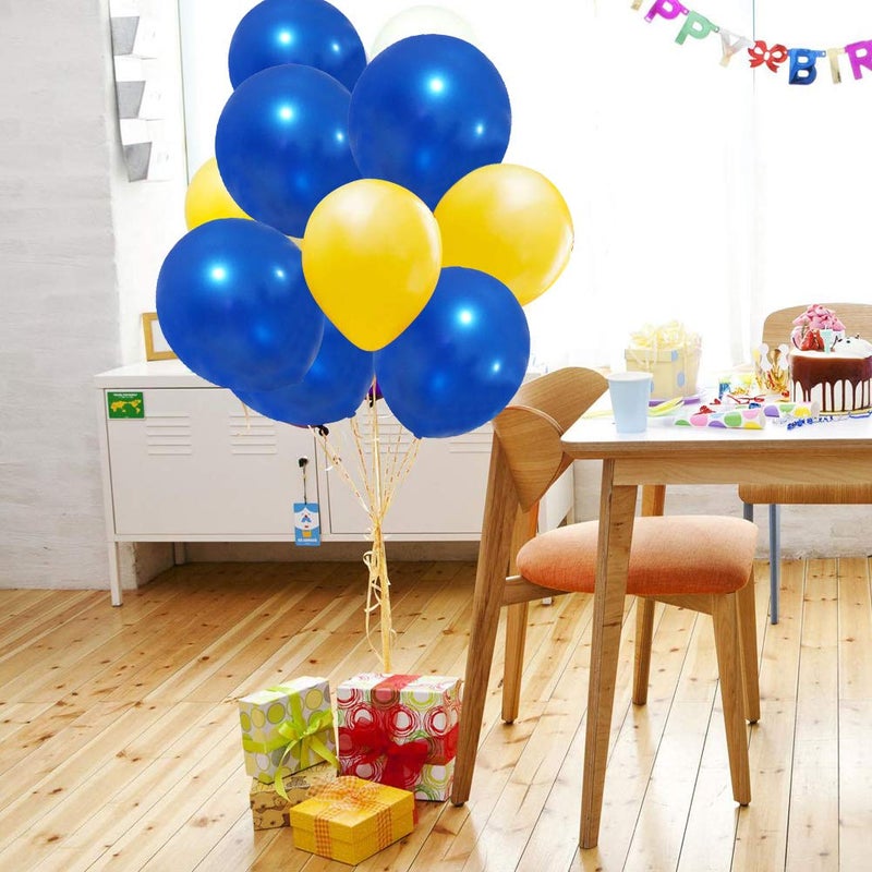 GaesQae Royal Blue Balloon,100pcs 12 inch Blue balloons for Birthday Party Decoration Wedding Baby Shower Graduation Decoration. - Image 4